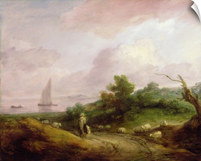 Coastal Landscape with a Shepherd and his Flock, c.1783-4