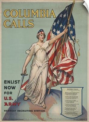 Columbia Calls--Enlist Now For US Army, C1917