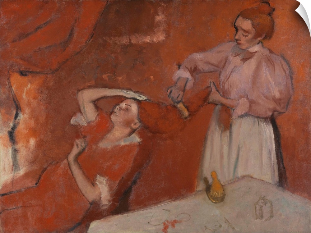 Combing the Hair (La Coiffure), c.1896 (originally oil on canvas) by Degas, Edgar (1834-1917)