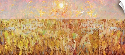 Cornfield Collage, 2017, (Collage on Wood Panel)