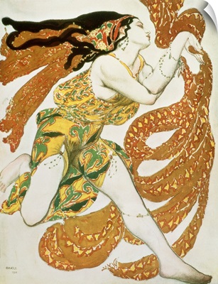 Costume design for a bacchante in 'Narcisse' by Tcherepnin, 1911