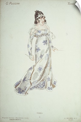 Costume design in 'Tosca' by Giacomo Puccini (1858-1954)