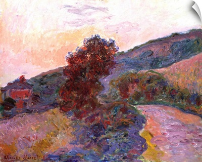 Coucher de soleil a? Giverny, 1886 (oil on canvas)