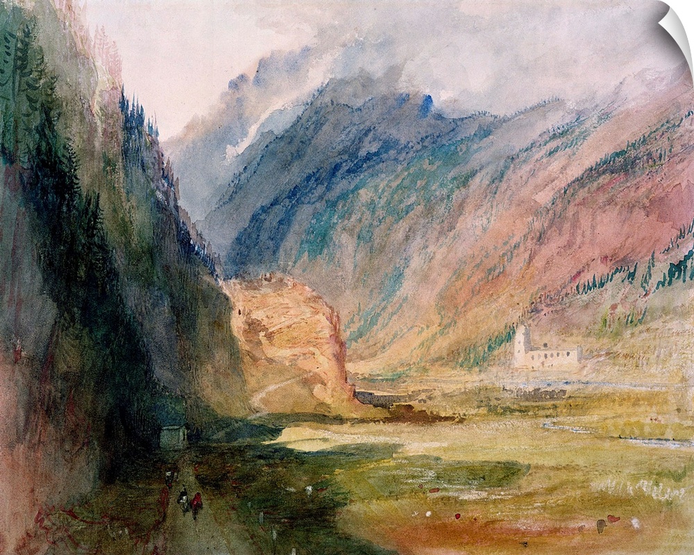 Couvent du Bonhomme, Chamonix, c.1836-42 (w/c with scratching out on paper) by Turner, Joseph Mallord William (1775-1851)