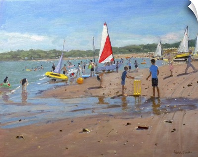 Cricket And Red And White Sail, Abersoch, 2011