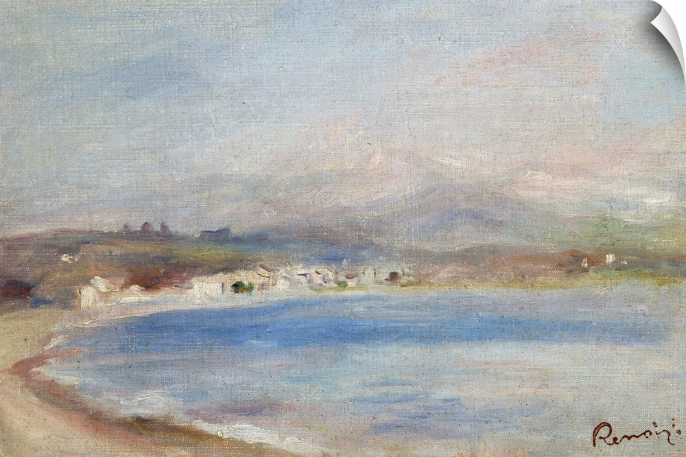 Cros de Cagnes, Mer, Montagnes, c. 1910, oil on canvas.  By Pierre Auguste Renoir (1841-1919).