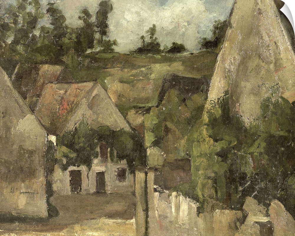 XIR206411 Crossroads at the Rue Remy, Auvers, c.1872 (oil on canvas)  by Cezanne, Paul (1839-1906); 38x45.5 cm; Musee d'Or...