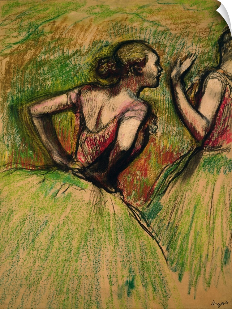 Dancers, 1895 (pastel and charcoal on paper) by Degas, Edgar (1834-1917)