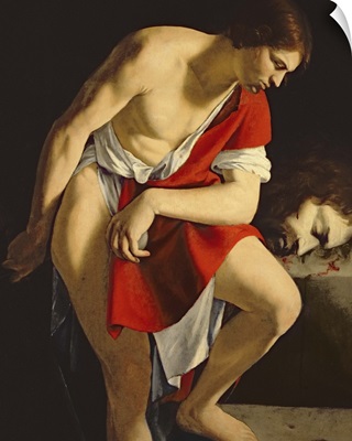 David contemplating the head of Goliath