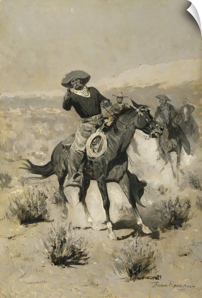 Days On The Range (Hands Up), 1902 (Originally oil on canvas)