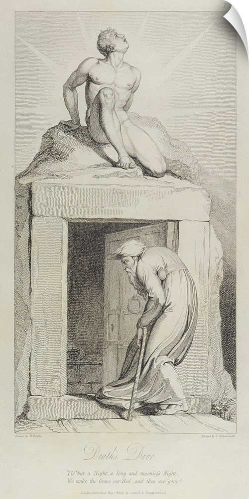 Death's Door, plate 12, illustration from 'The Grave, A Poem' by William Blake, engraved by Luigi Schiavonetti (1765-1810)...