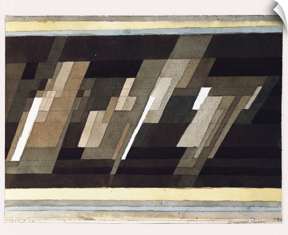 Diagonal-Medien, 1922 (originally w/c over pencil on paper) by Klee, Paul (1879-1940)