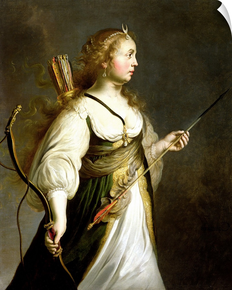 BAL77027 Diana  by Camerarius, Adam (fl.1644-65); oil on canvas; 111.1x91.7 cm; Johnny van Haeften Gallery, London, UK; Du...