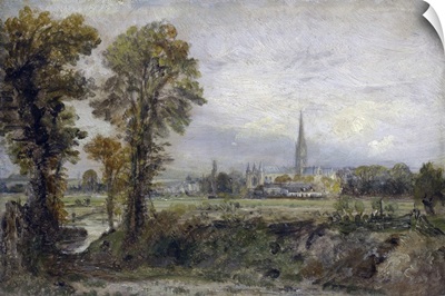 Distant View Of Salisbury Cathedral, 1821