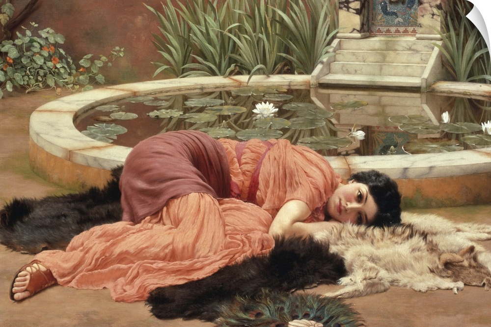 BAL7196 Dolce Far Niente, 1904 (oil on canvas)  by Godward, John William (1861-1922); Private Collection; English, out of ...