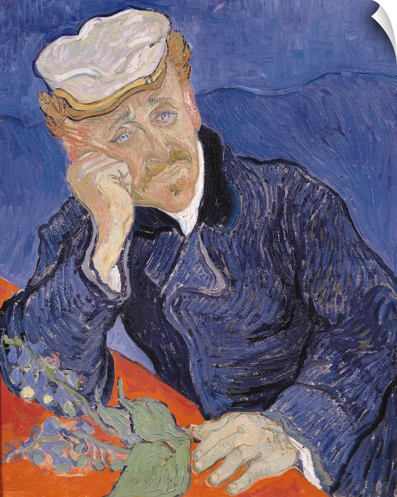 XIR34422 Dr. Paul Gachet, 1890 (oil on canvas)  by Gogh, Vincent van (1853-90); 68x57 cm; Musee d'Orsay, Paris, France; Gi...