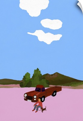 Drive With The Dog In A Pickup Truck, 2015