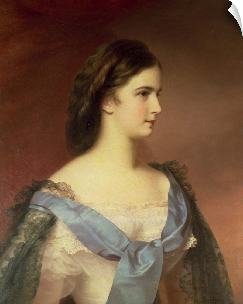 XAM72427 Empress Elizabeth of Bavaria (1837-98) as a young woman (oil on canvas)  by Schrotzberg, Franz (1811-89); Kunsthi...