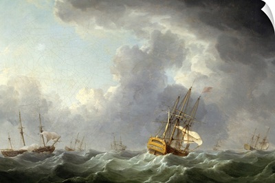 English Ships Running Before a Gale