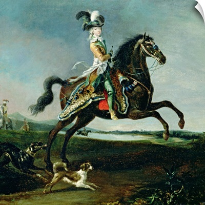 Equestrian Portrait of Marie-Antoinette (1755-93) in Hunting Attire, 1783