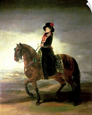 Equestrian portrait of Queen Maria Luisa, wife of King Charles IV of Spain, 1799