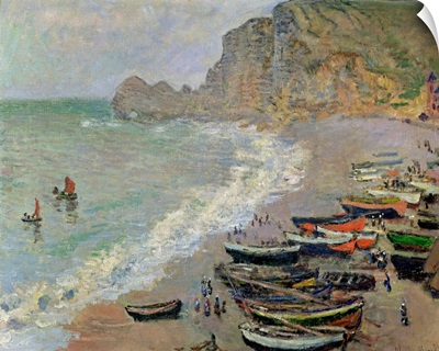 Etretat, beach and the Porte dAmont, 1883