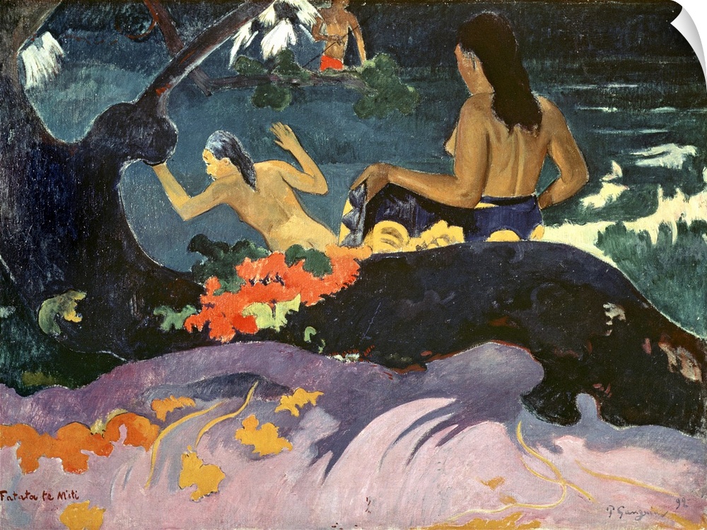 XIR60979 Fatata te Miti (By the Sea) 1892 (oil on canvas)  by Gauguin, Paul (1848-1903); 67.9x91.5 cm; National Gallery of...