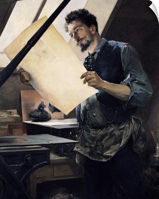 Felicien Rops (1833-98) in his studio