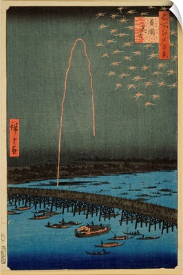 Fireworks at Ryogoku, from the series One Hundred Famous Views of Edo