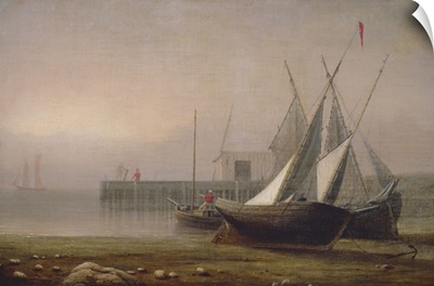 Fishing Boats At Low Tide, C1850s