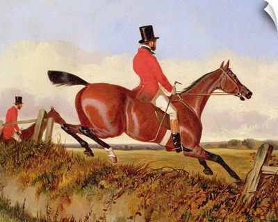 Foxhunting: Clearing a Bank, c.1840