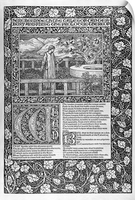 Frontispiece, from 'The Works of Geoffrey Chaucer now newly Imprinted'
