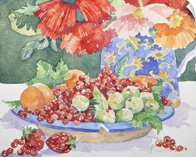 Fruit on a plate, 2014, watercolor