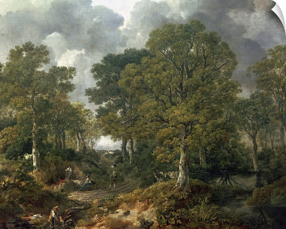 BAL99406 Gainsborough's Forest ('Cornard Wood'), c.1748 (oil on canvas)  by Gainsborough, Thomas (1727-88); 121.9x154.9 cm...
