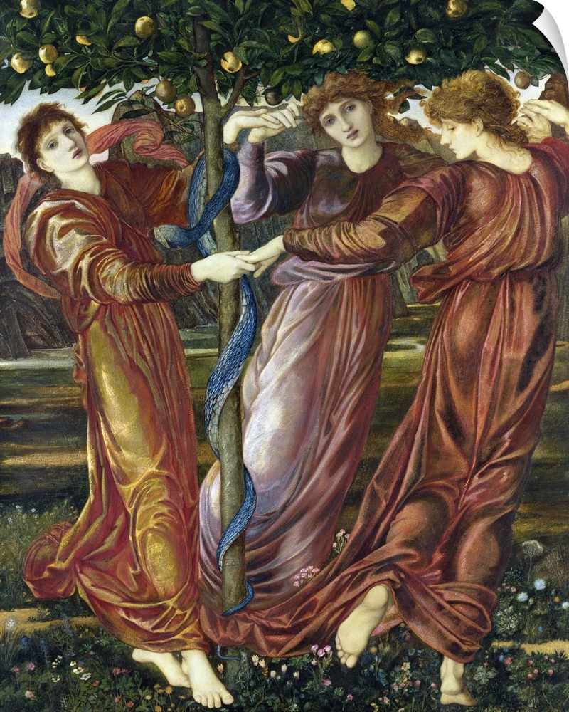 XKH141605 Garden of the Hesperides, 1869-73 (tempera, gouache and oil on card and canvas)  by Burne-Jones, Sir Edward (183...
