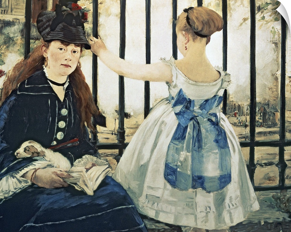 XJL54350 Gare St. Lazare, 1872-3 (oil on canvas)  by Manet, Edouard (1832-83); 93.3x114.5 cm; National Gallery of Art, Was...