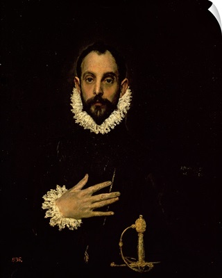 Gentleman with his hand on his chest, c.1580