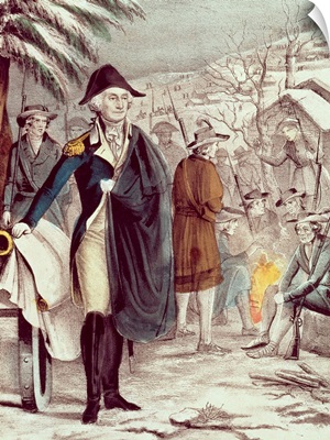 George Washington at Valley Forge, on Dec. 1777, engraved by Nathaniel Currier (1813-88)
