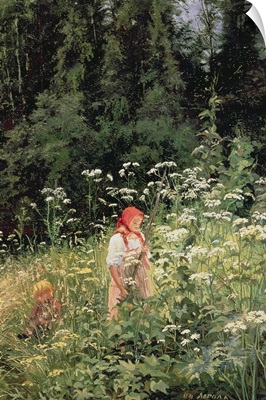 Girl among the wild flowers, 1880