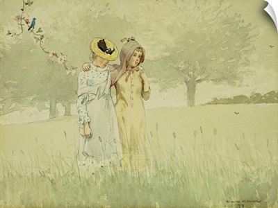 Girls strolling in an Orchard, 1879
