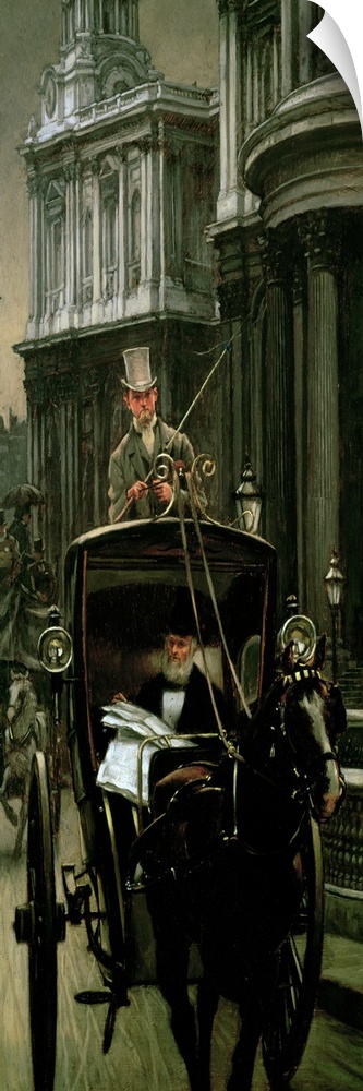 BAL8503 Going to Business (Going to the City), c.1879 (panel)  by Tissot, James Jacques Joseph (1836-1902); oil on panel; ...