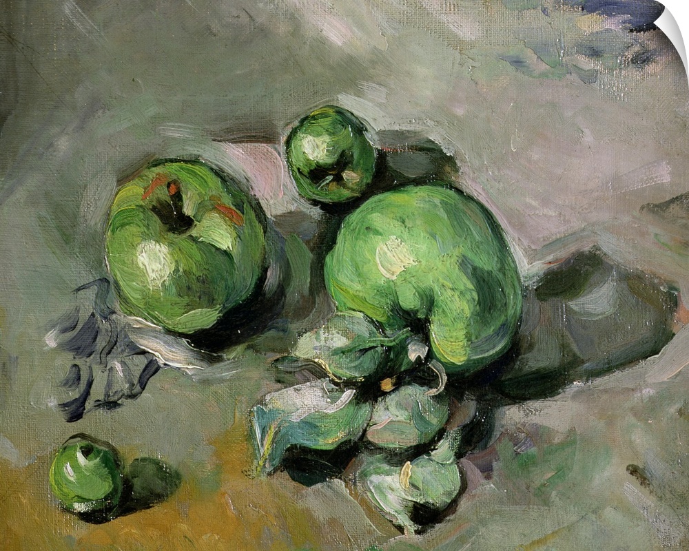 XIR206410 Green Apples, c.1872-73 (oil on canvas); by Cezanne, Paul (1839-1906); 26x36 cm; Musee d'Orsay, Paris, France; L...