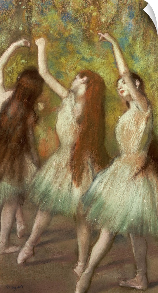 Green Dancers, 1878 (pastel on paper) by Degas, Edgar (1834-1917)