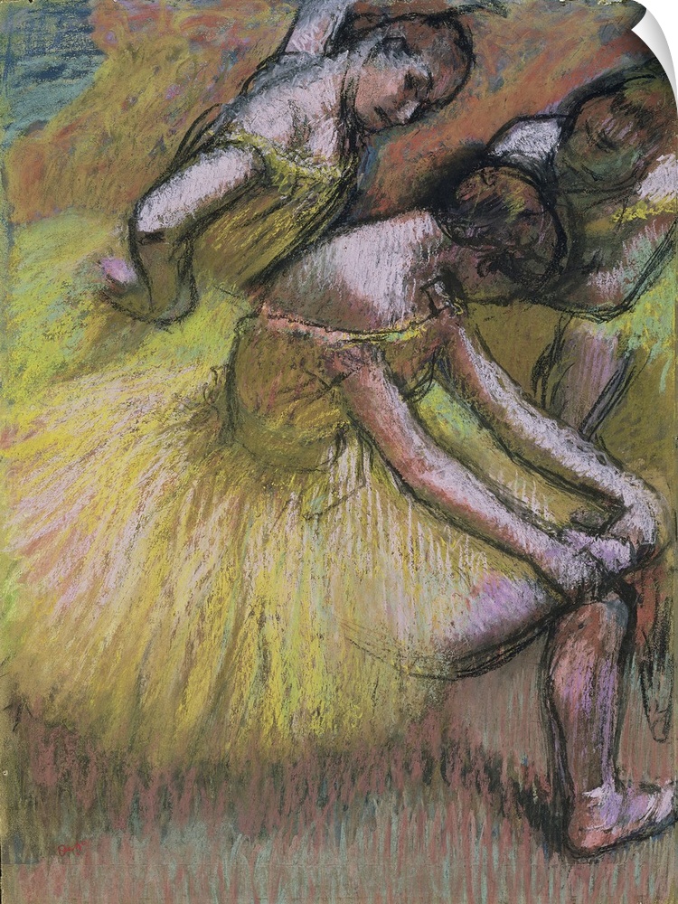 Group Of Three Dancers (Originally pastel on paper)