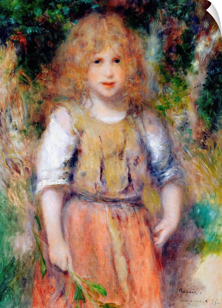 BAL19091 Gypsy Girl, 1879  by Renoir, Pierre Auguste (1841-1919); oil on canvas; 73x54 cm; Private Collection; French, out...
