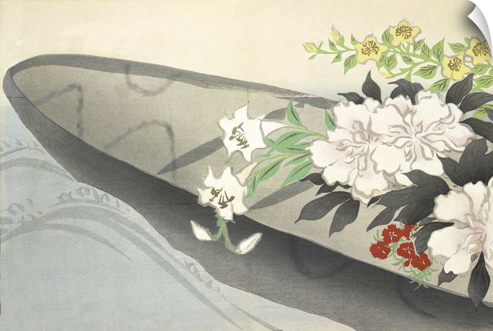 Kamisaka Sekka (1866 - 1942)  A Boat Filled with Flowers