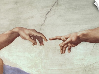 Hands of God and Adam, detail from The Creation of Adam