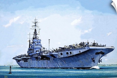 HMS Emperor, converted from a merchant ship into an aircraft carrier during WWII