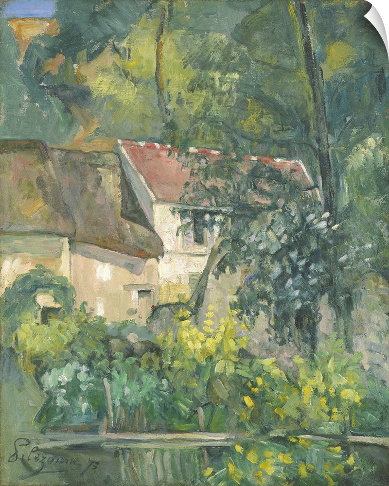 House of Pere Lacroix, 1873, oil on canvas.  By Paul Cezanne (1839-1906).