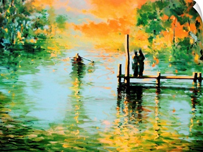 I didn't pay The ferryman. The River Stour. oil on canvas 2010